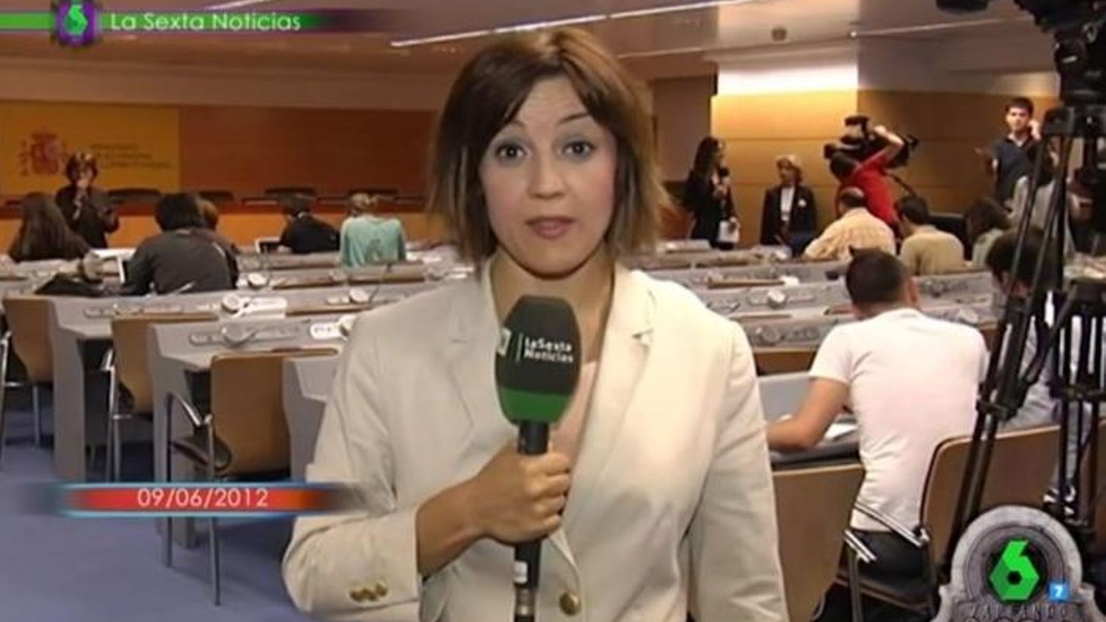 Cristina Pardo, en sus inicios en 'La Sexta Noticias', hace nueve años.