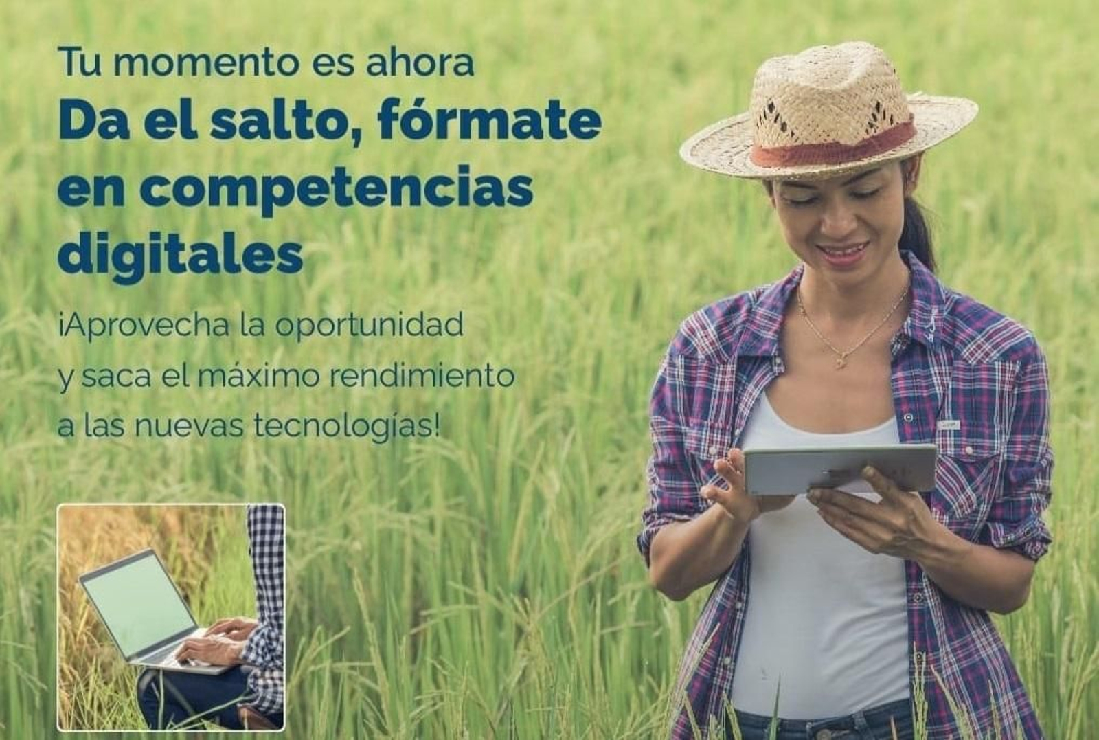 Imagen del cartel promocional de los cursos de Alfabetizacion Digital