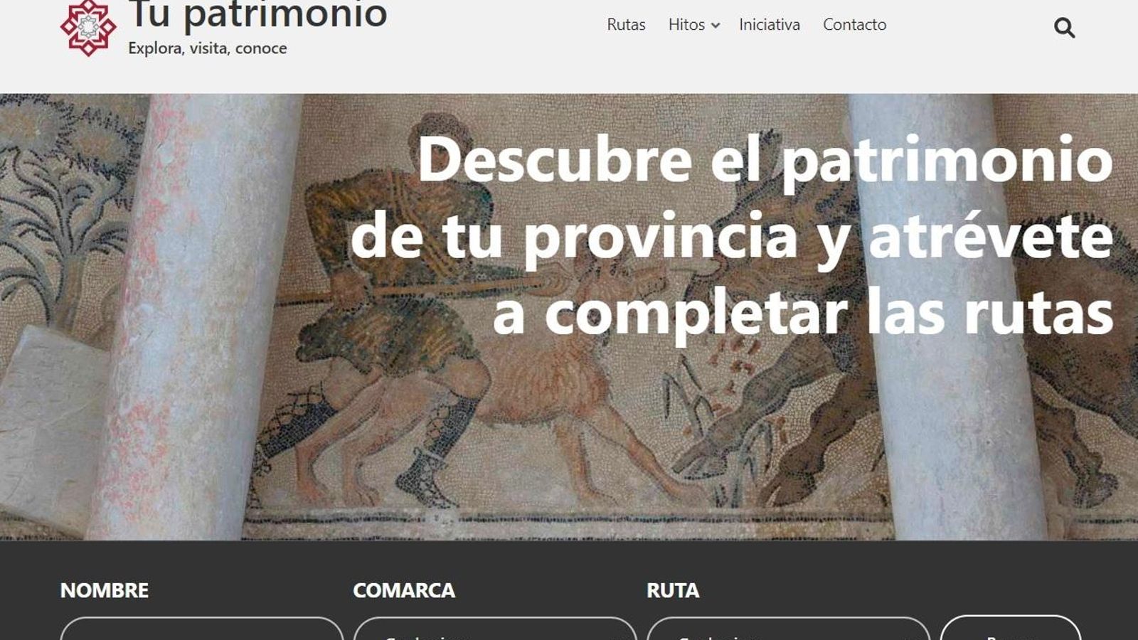 Imagen de la nueva web de turismo de la Diputación de Granada