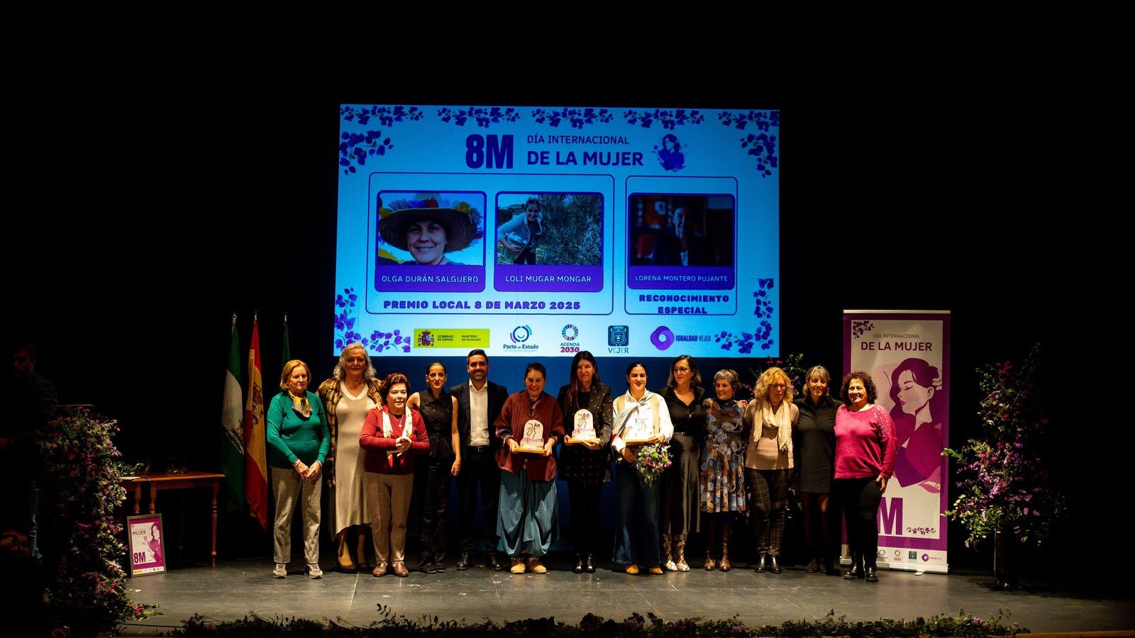 Imagen de las mujeres homenajeadas en Vejer.