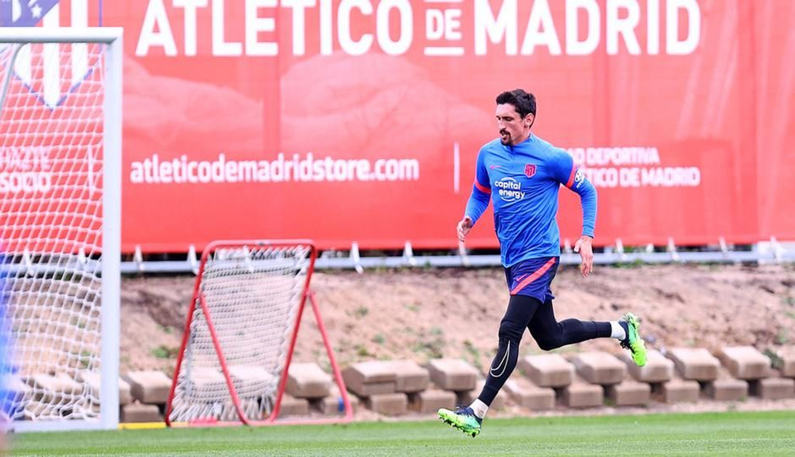 Savic en el entrenamiento del lunes.