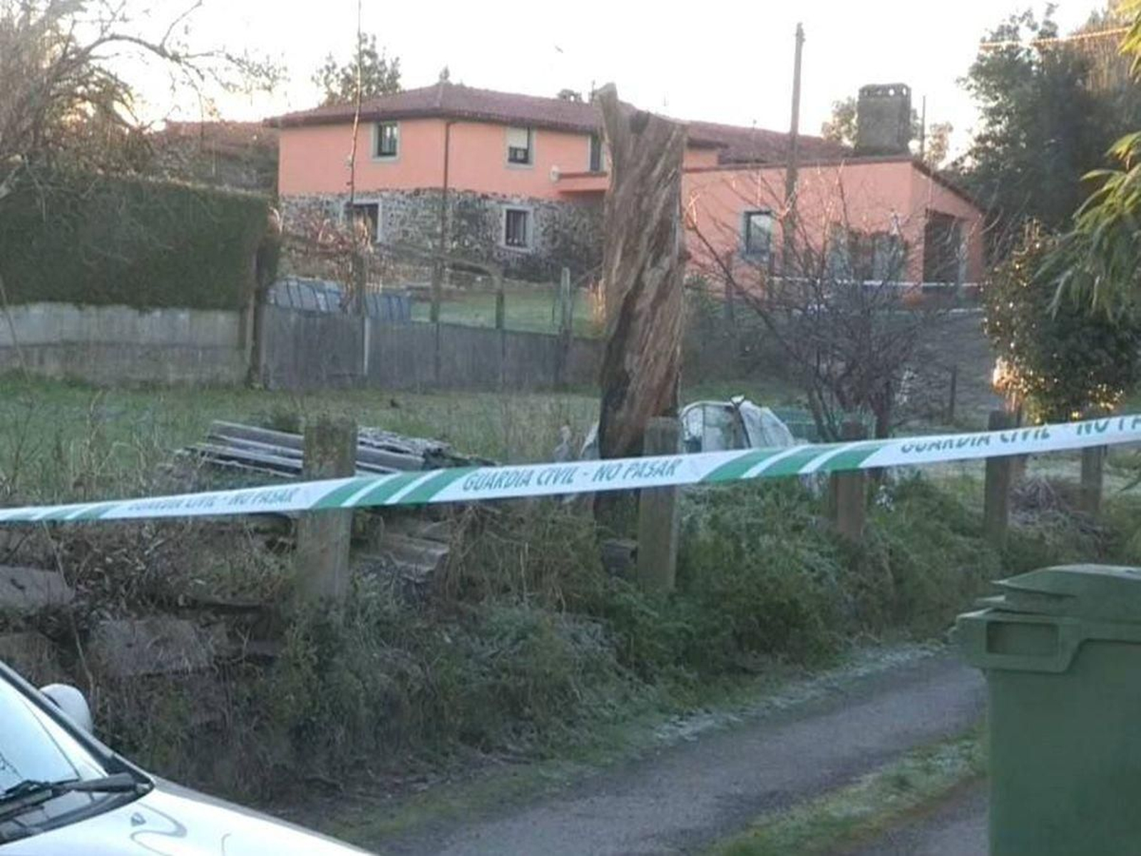 Escenario del crimen en Oza