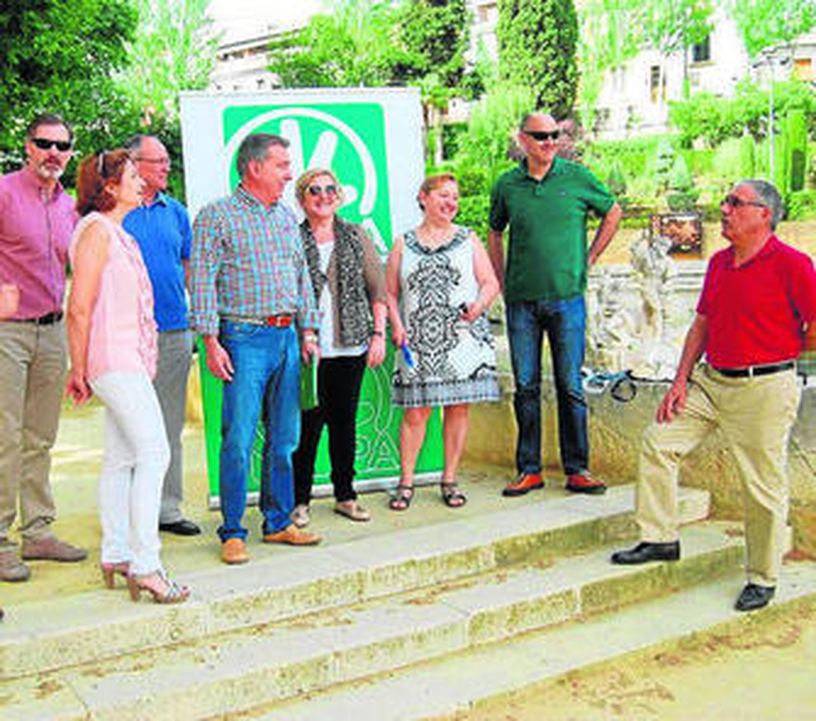 La candidatura andalucista, en la Fuente del Rey.