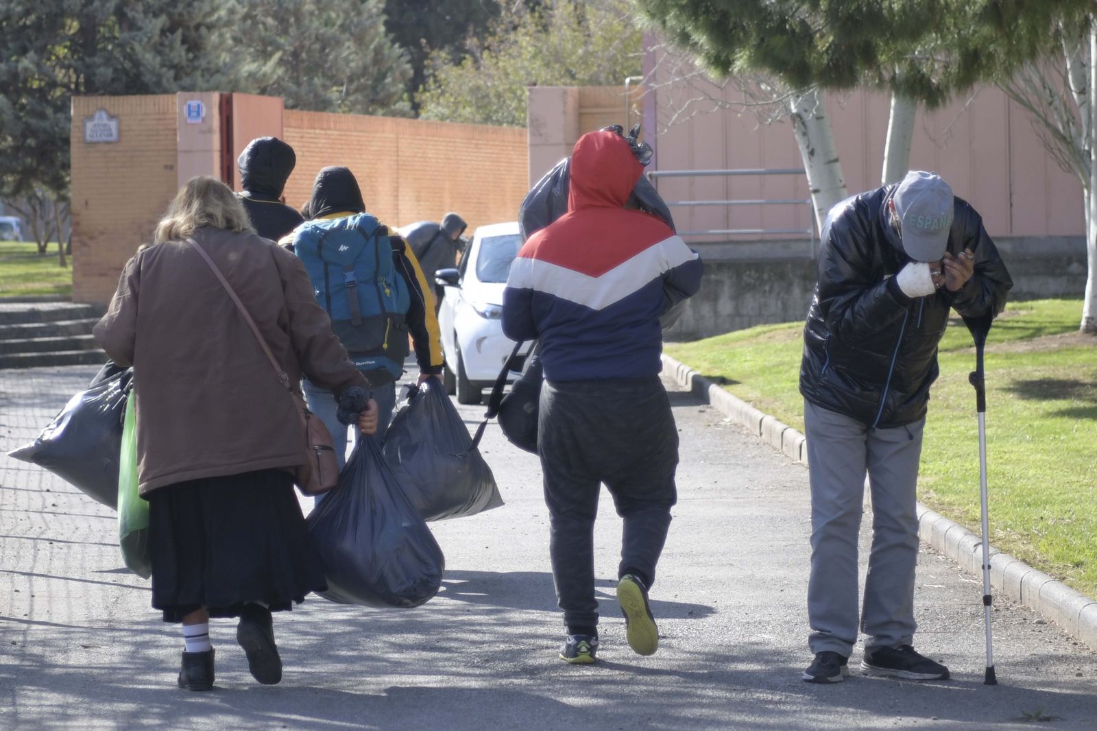 Imagen de archivo de personas sintecho de Granada.