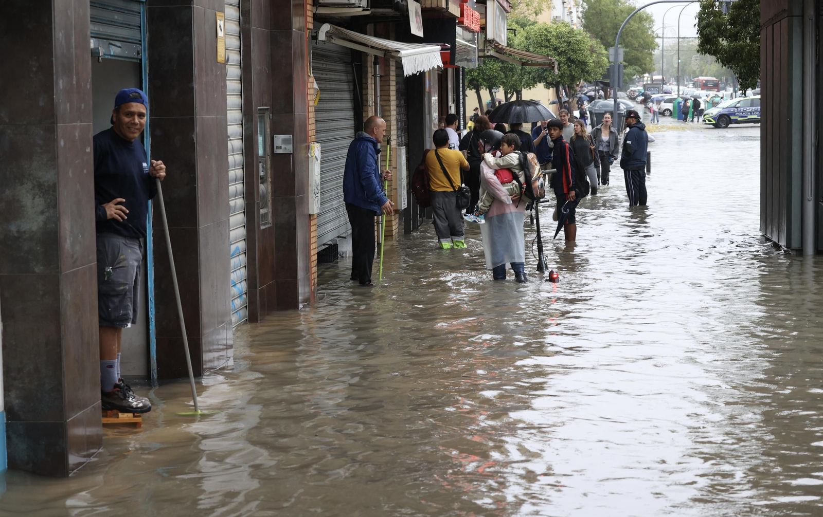 Inundación en la Ronda del Tamarguillo