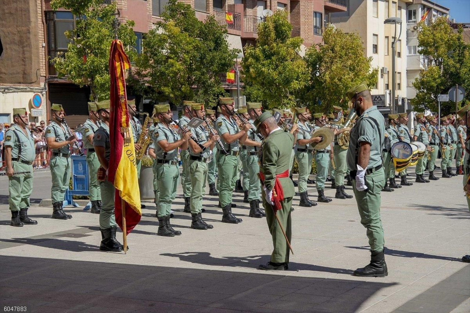 Imagen de archivo de una jura de bandera civil.