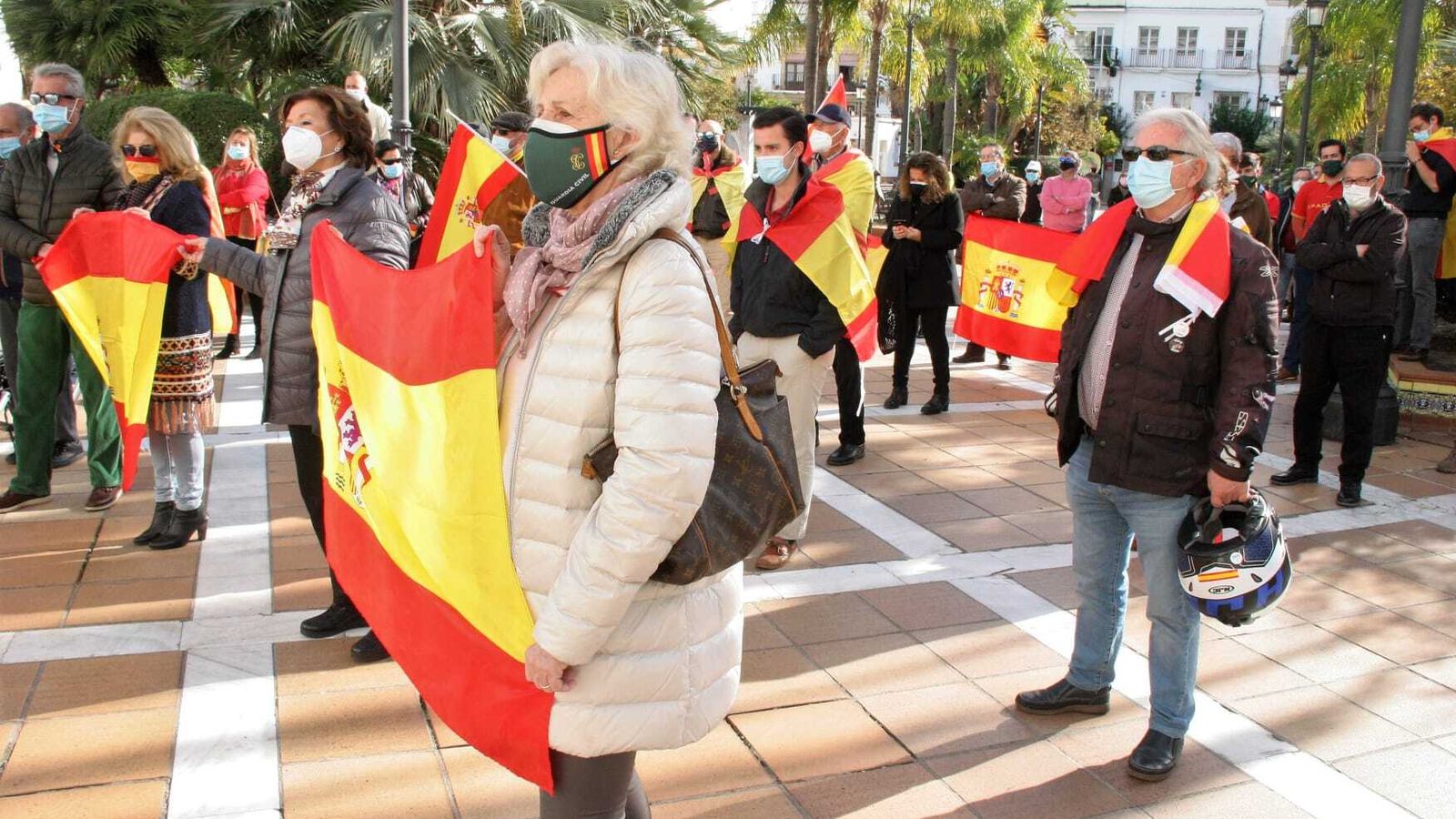 Algunos de los asistentes al acto organizado por Vox.