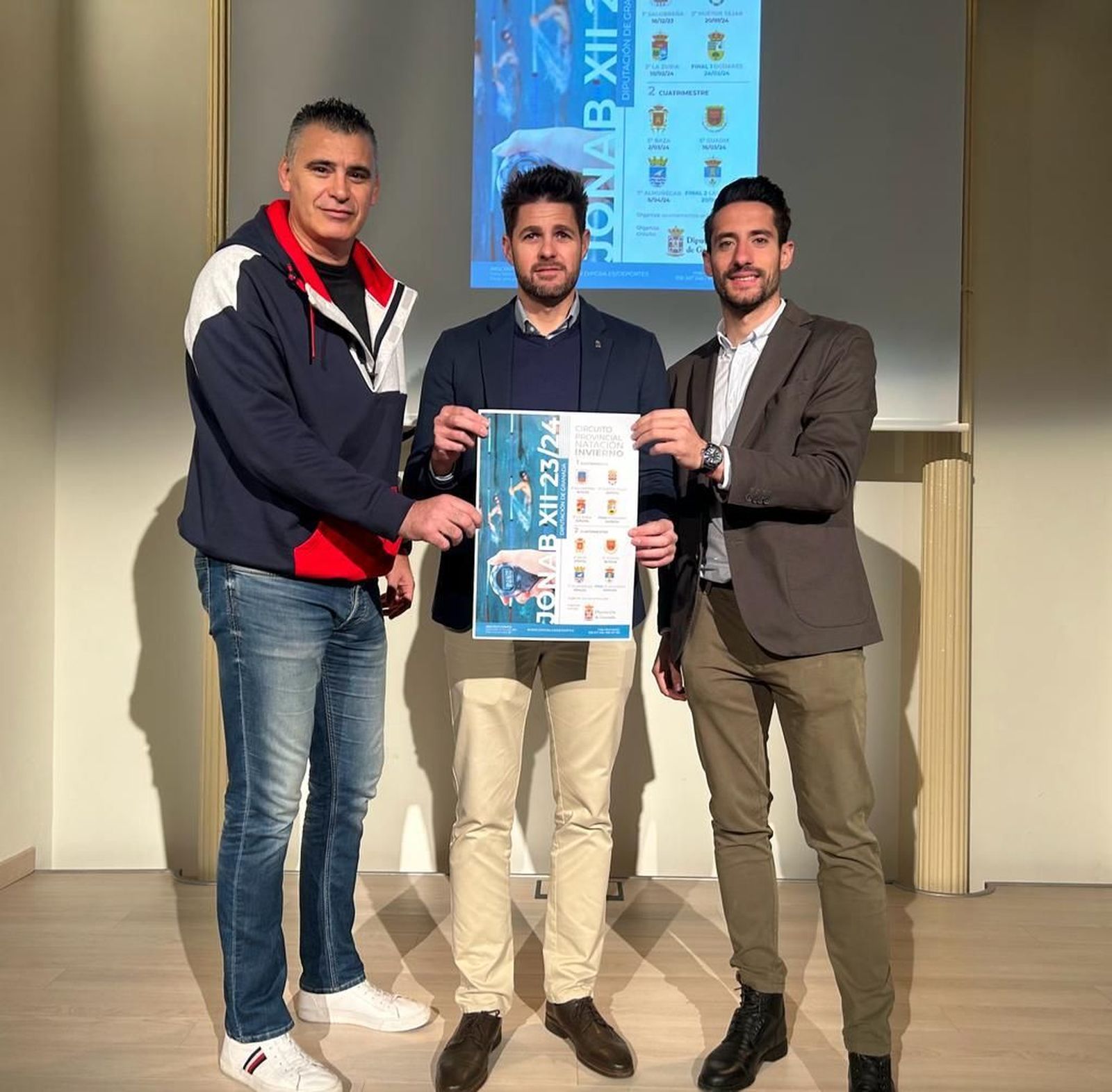 Un momento de la presentación del Circuito Provincial de Natación de Invierno