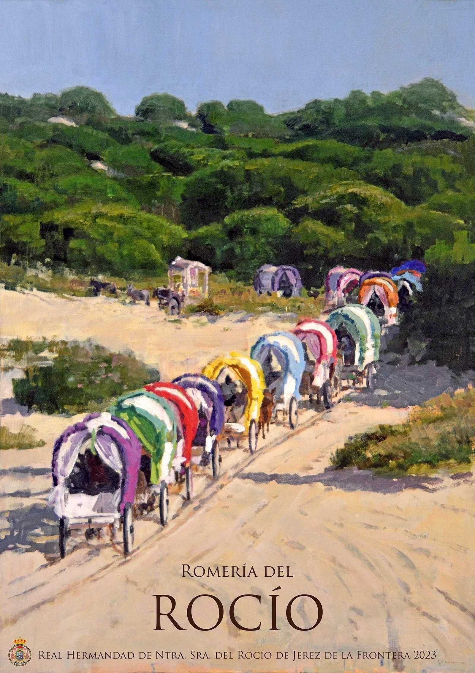 Cartel de la Romería del Rocío de la hermandad de Jerez.
