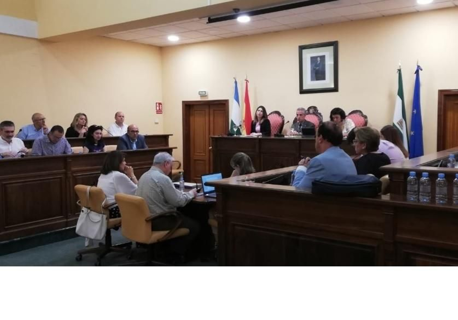 Celebración del primer Pleno del nuevo mandato en Lucena.