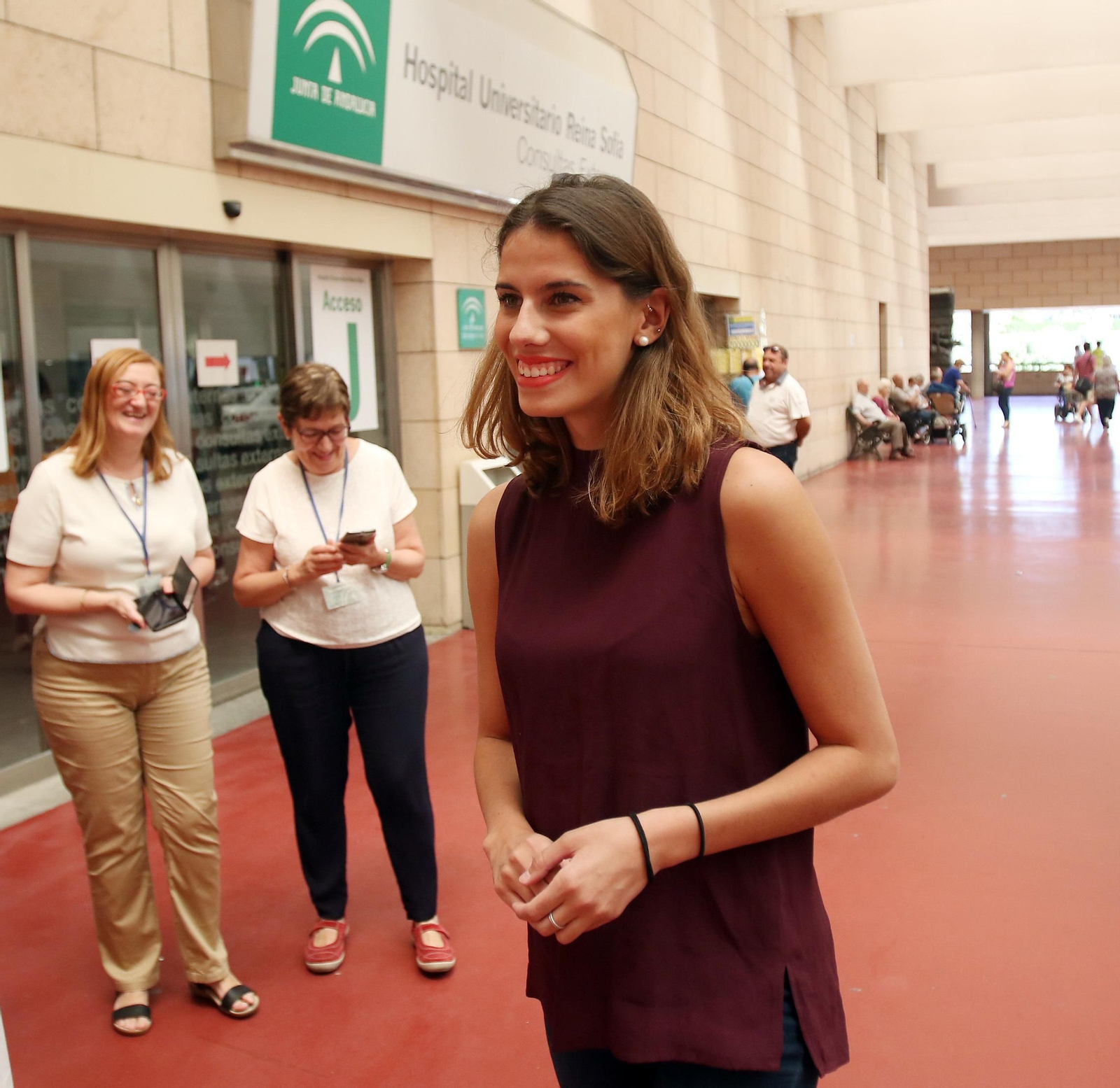 Una sonriente Lourdes Mohedano, durante el acto en el Reina Sofía.