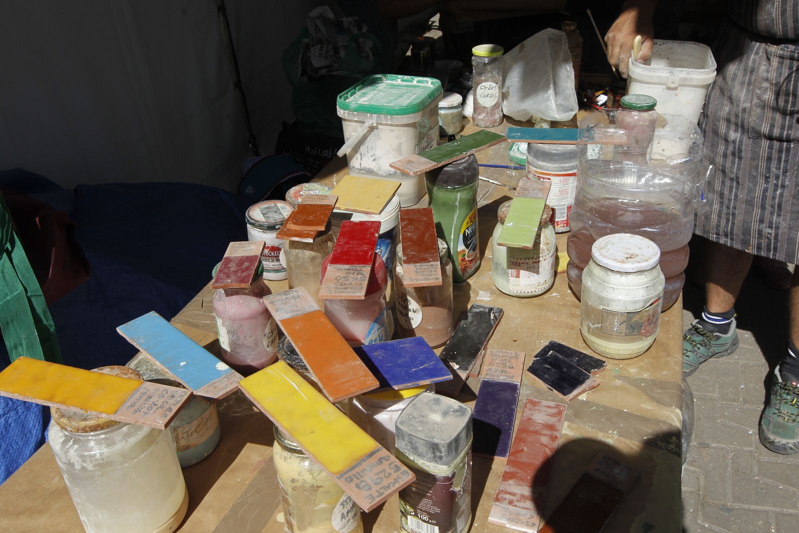 Taller cuerda-seca alfarería. Feria de Almería 2019