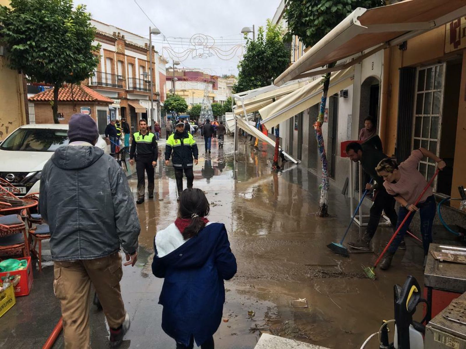 Imágenes de los destrozos que ha provocado el paso de Elsa por el pueblo de Nerva