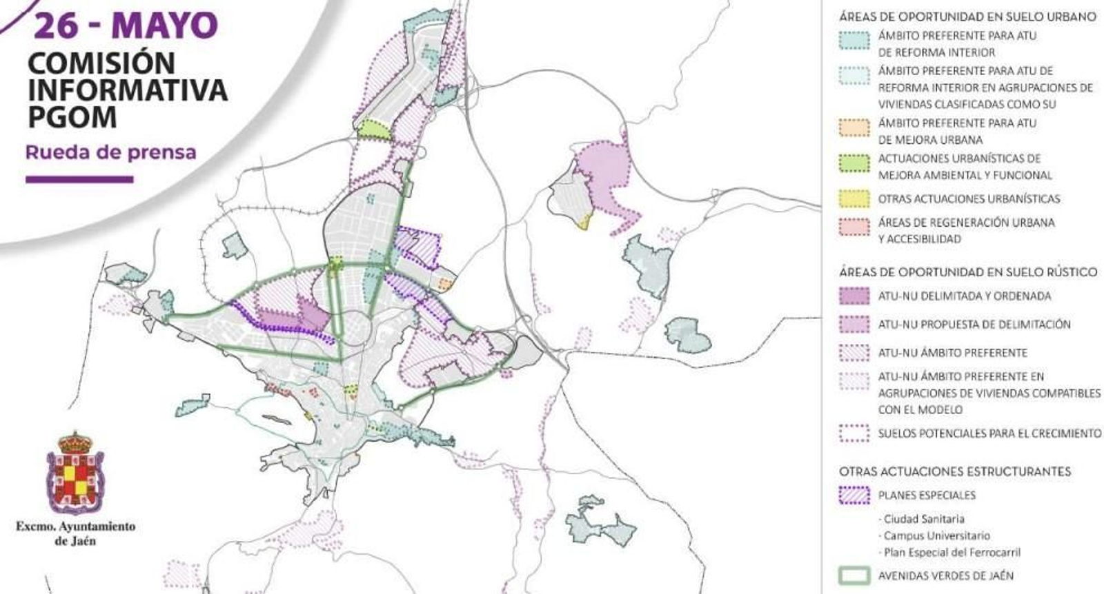 Zonas de expansión de Jaén. Zonas de expansión de Jaén.
