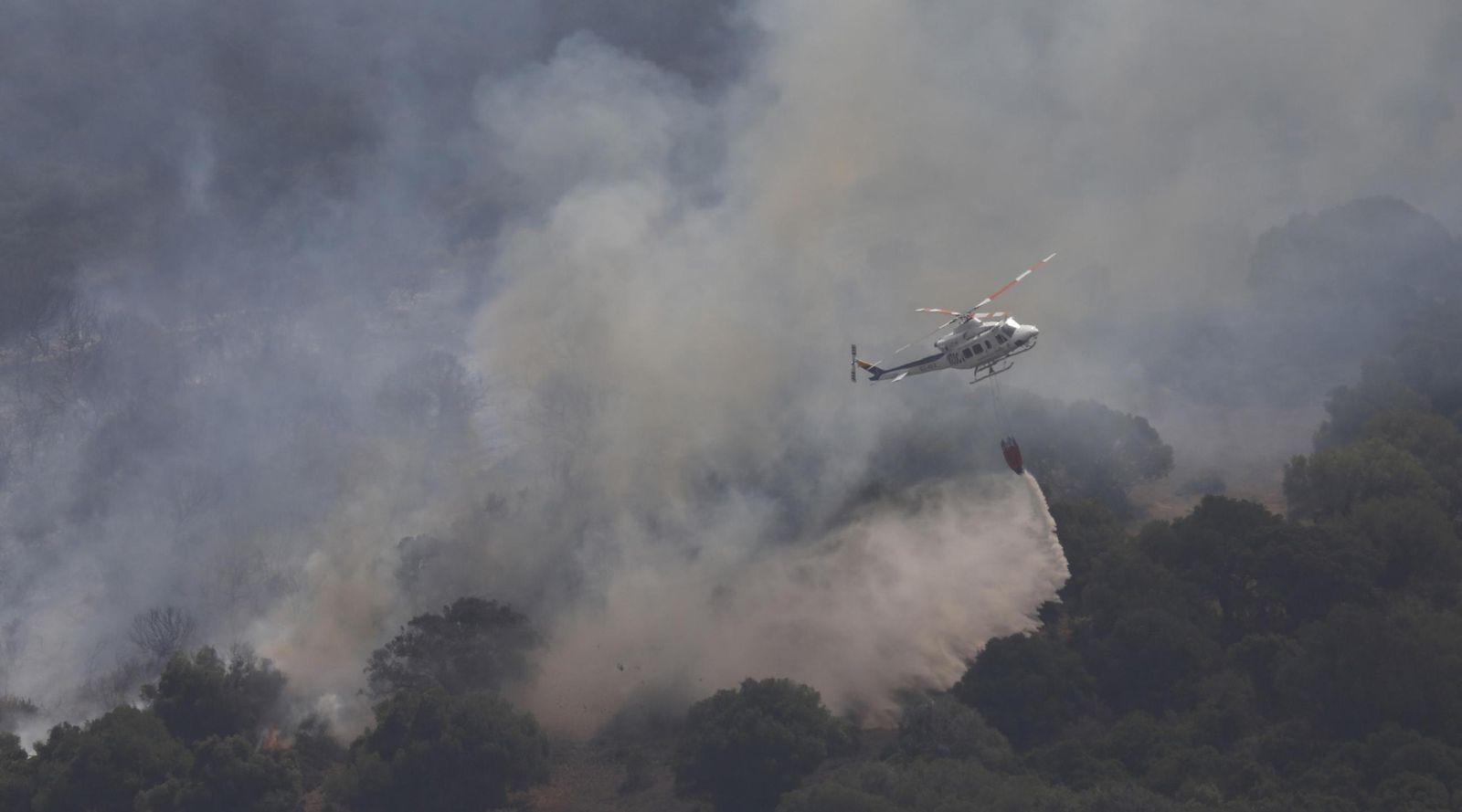 Las fotos del incendio entre La Marchenilla y Pelayo en Algeciras