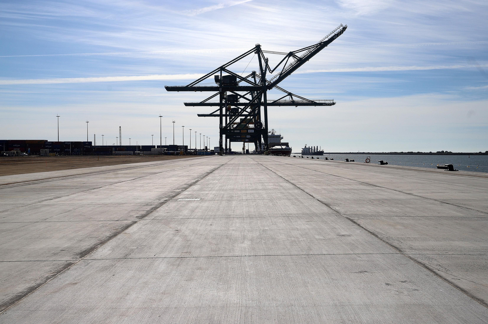 Imágenes de la inauguración de la ampliación norte del Muelle Sur del Puerto de Huelva