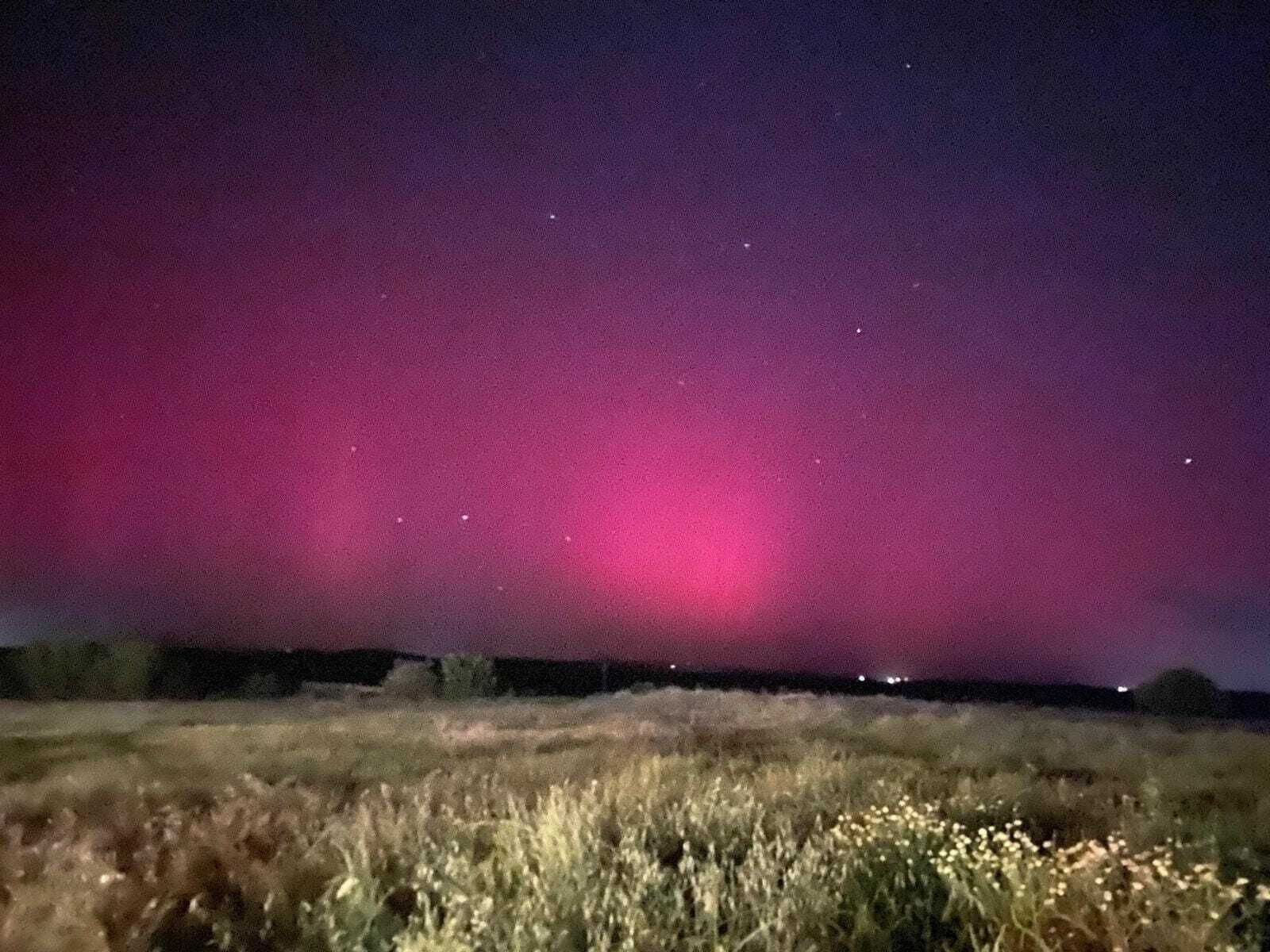 Así se han visto las auroras boreales en Huelva