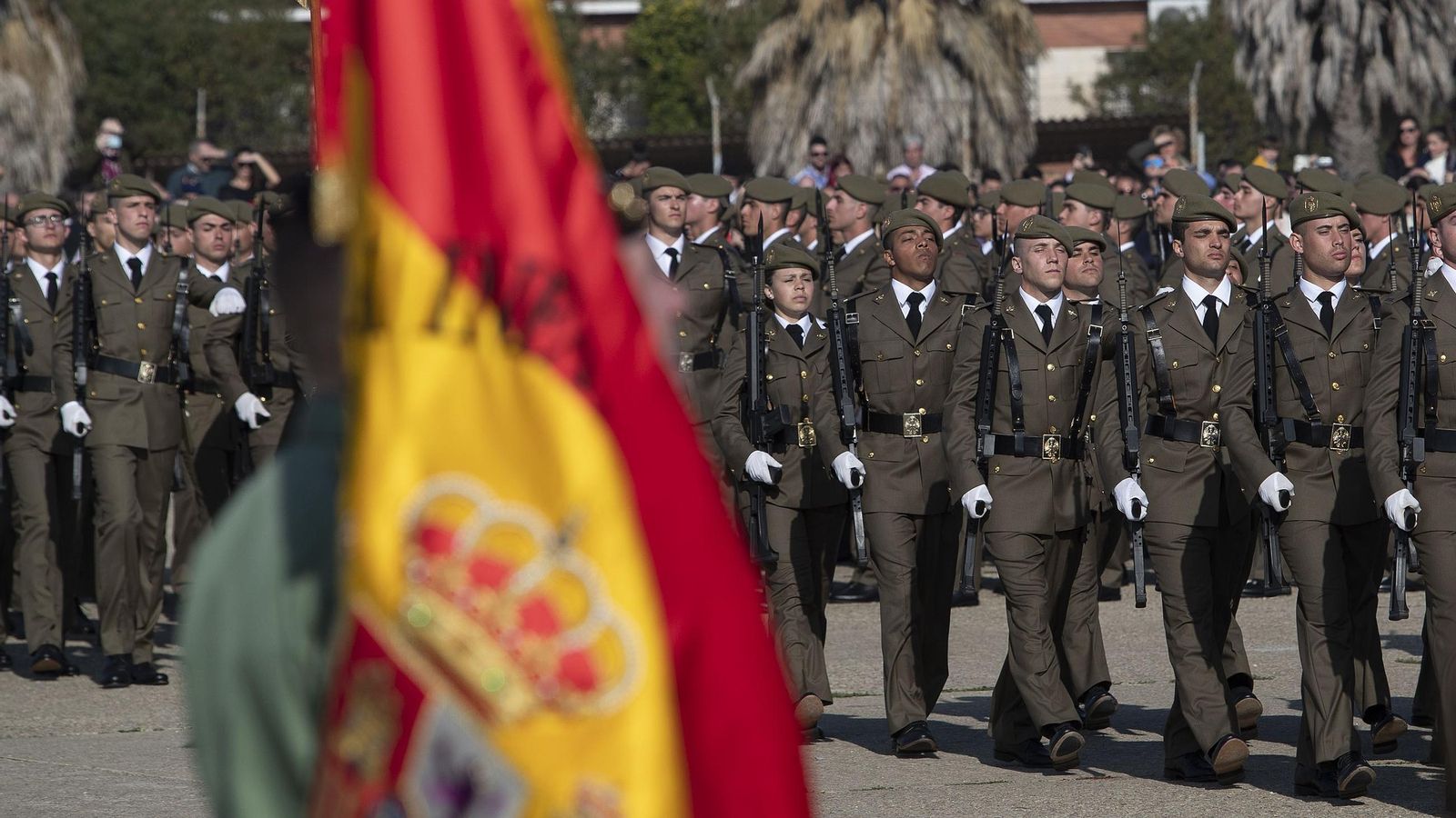 Jura de bandera en el CEFOT-2 de Camposoto, en una imagen de archivo