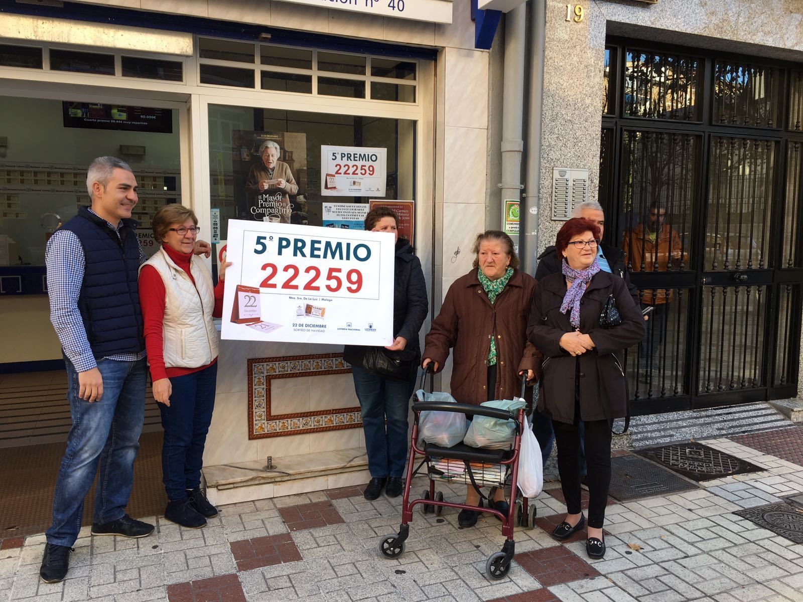 Los premiados en la Lotería de Navidad en Málaga