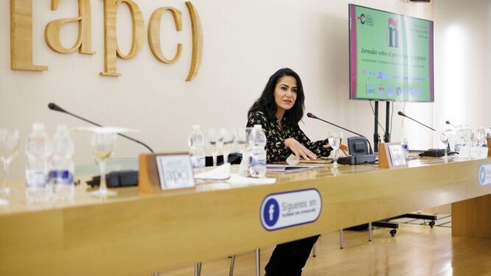 Lydia Cacho durante su última conferencia en Cádiz