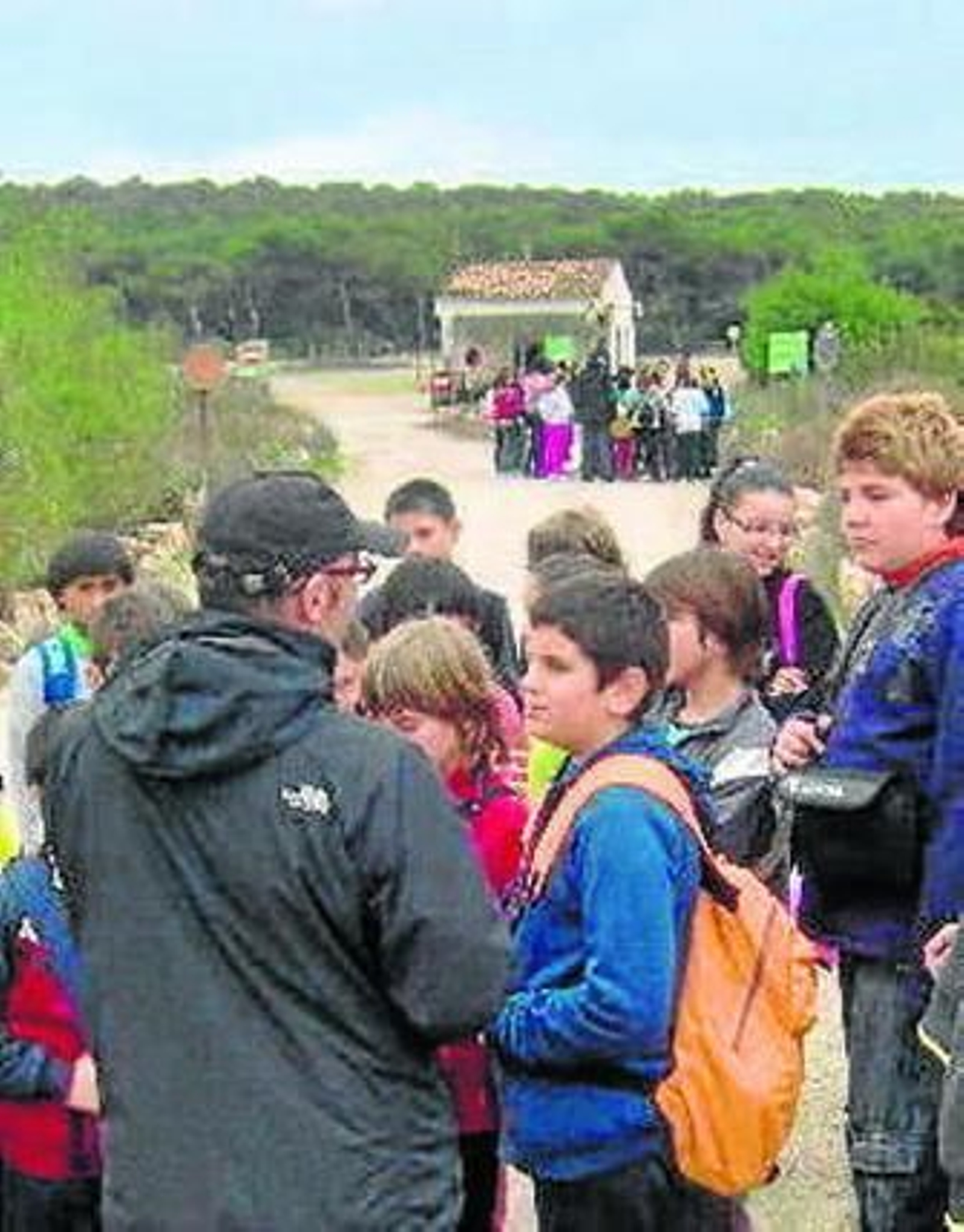 Los alumnos durante la visita.