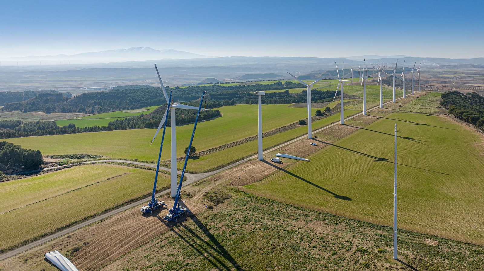 “Trabajos de repotenciación del parque eólico navarro de Montes de Cierzo de Statkraft”