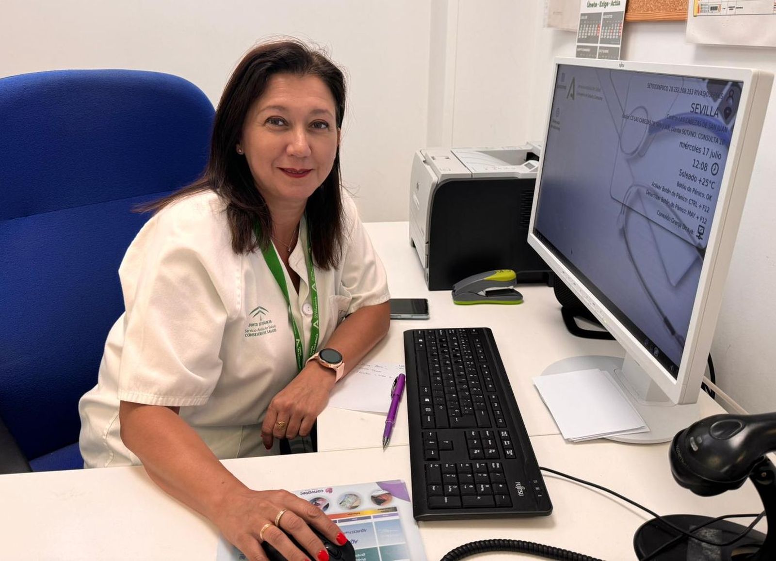La enfermera gestora de casos del Área de Gestión Sanitaria Sur de Sevilla, y autora del estudio, María José Molina Gil.