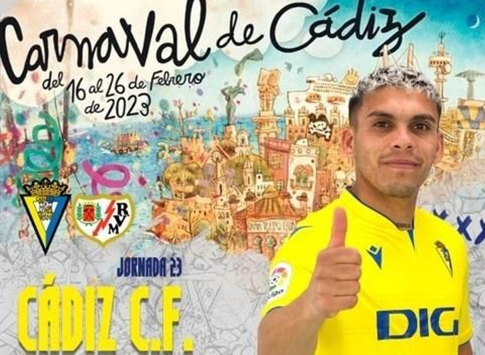 Cartel anunciador del choque contra los rayistas.