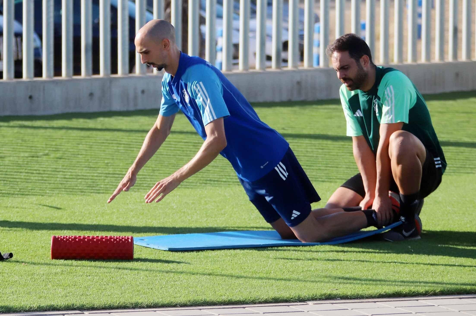 Imágenes del entrenamiento del Recre