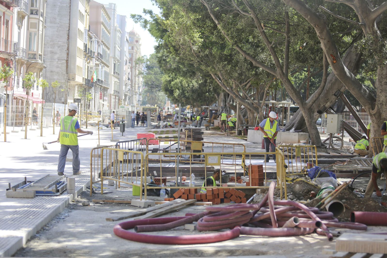 Las fotos de la peatonalización de la Alameda Principal de Málaga