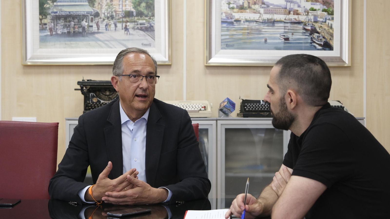 Vicente García Egea durante la entrevista mantenida en Diario de Almería.