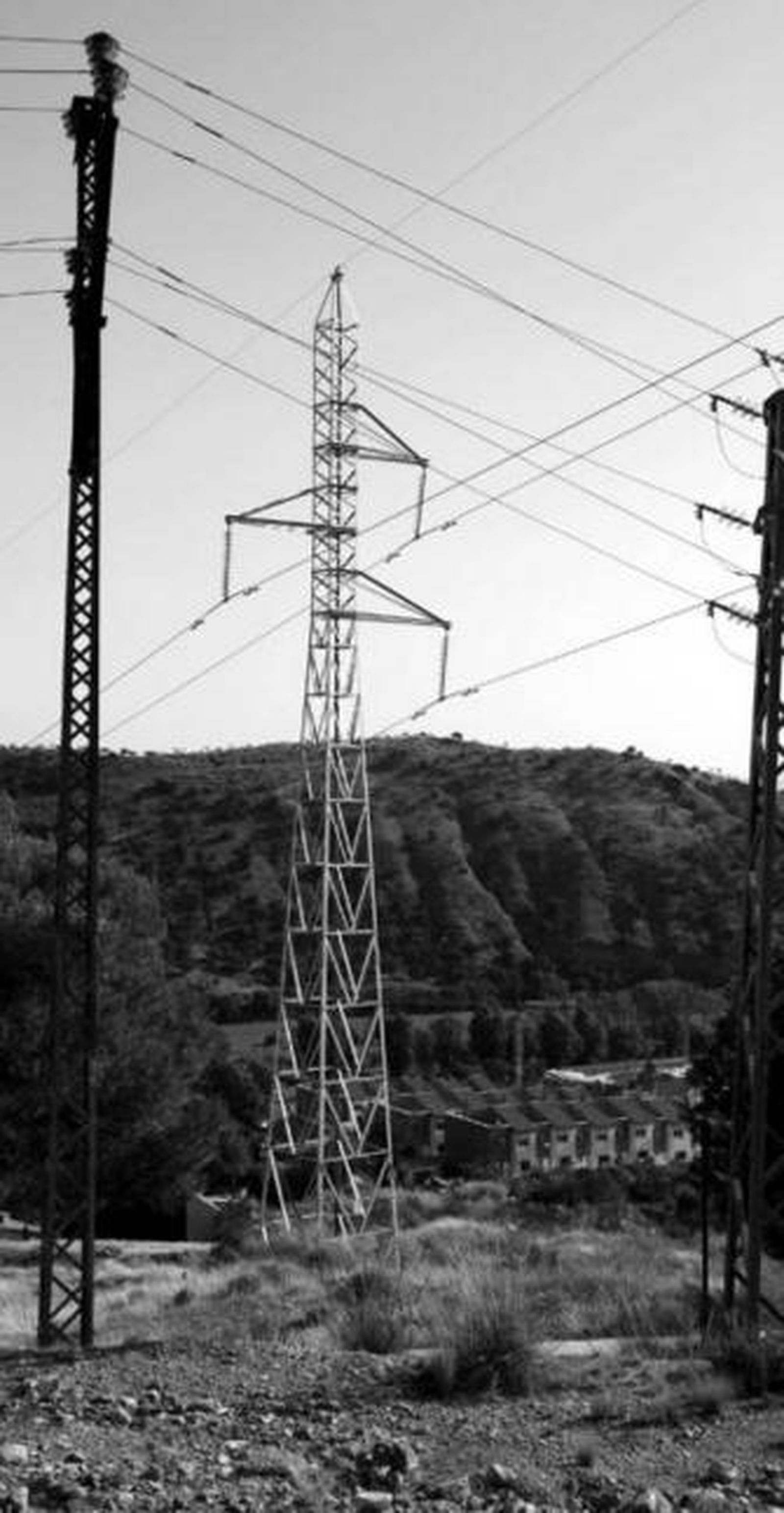 Una línea de alta tensión cruza los terrenos cedidos.