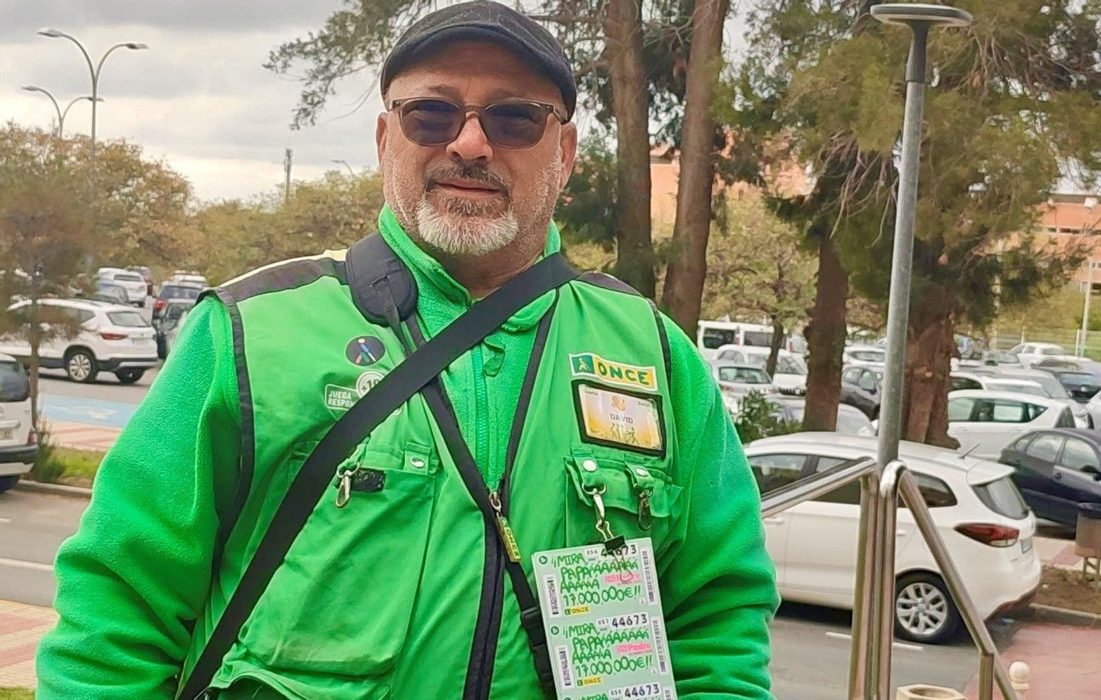 El vendedor de la ONCE David Cid.