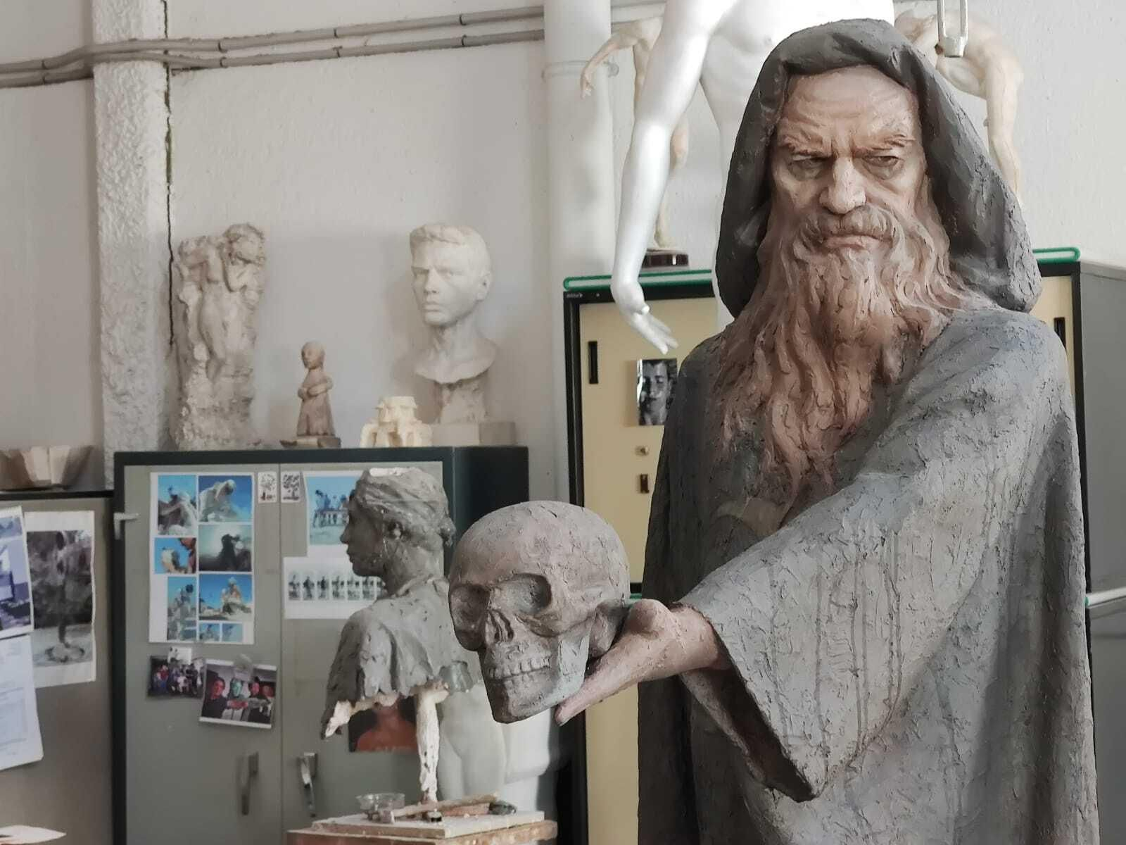 'Pan', la escultura que Belmonte ha realizado durante el confinamiento.