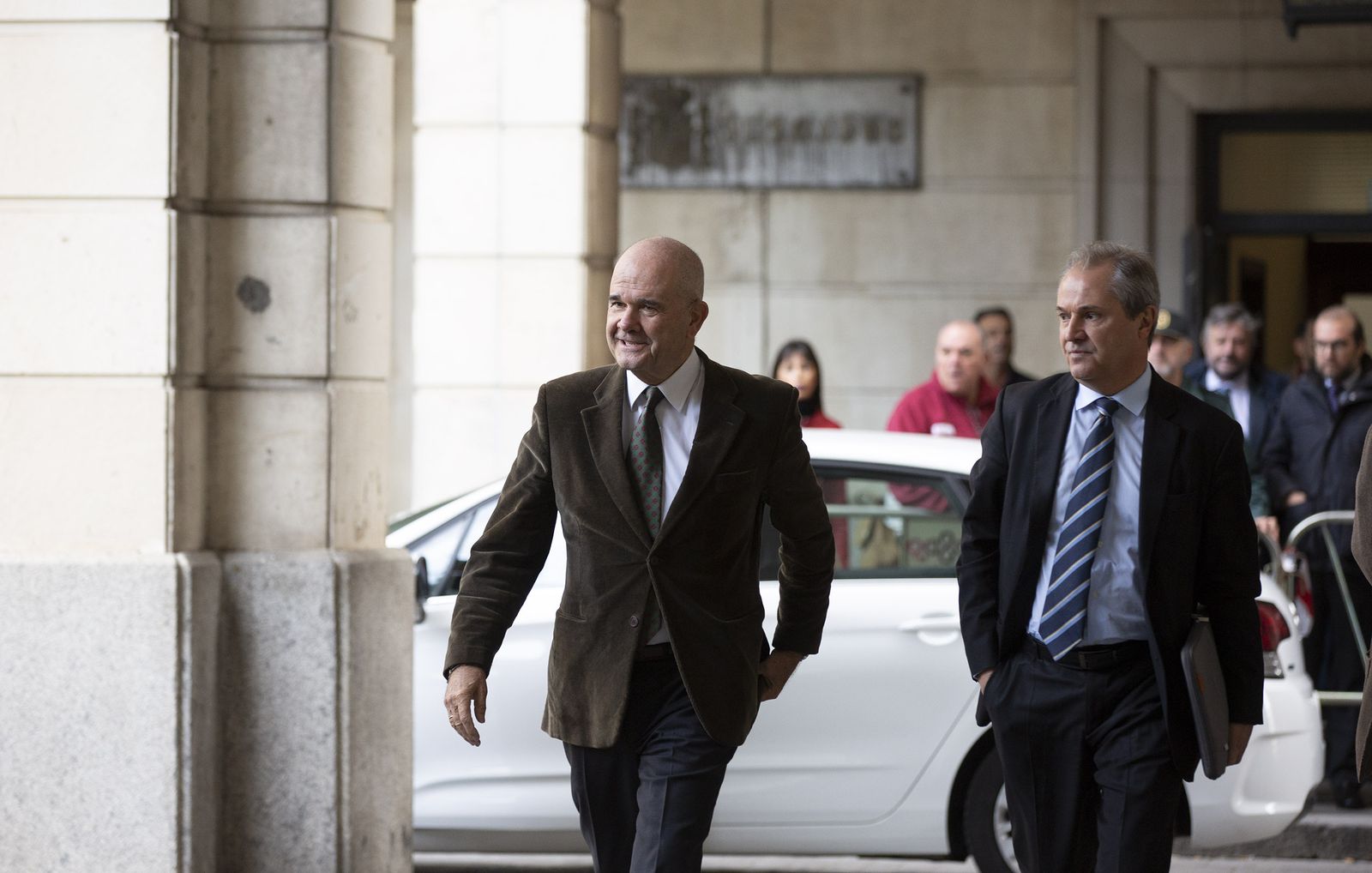 Manuel Chaves, a su llegada al Palacio de Justicia