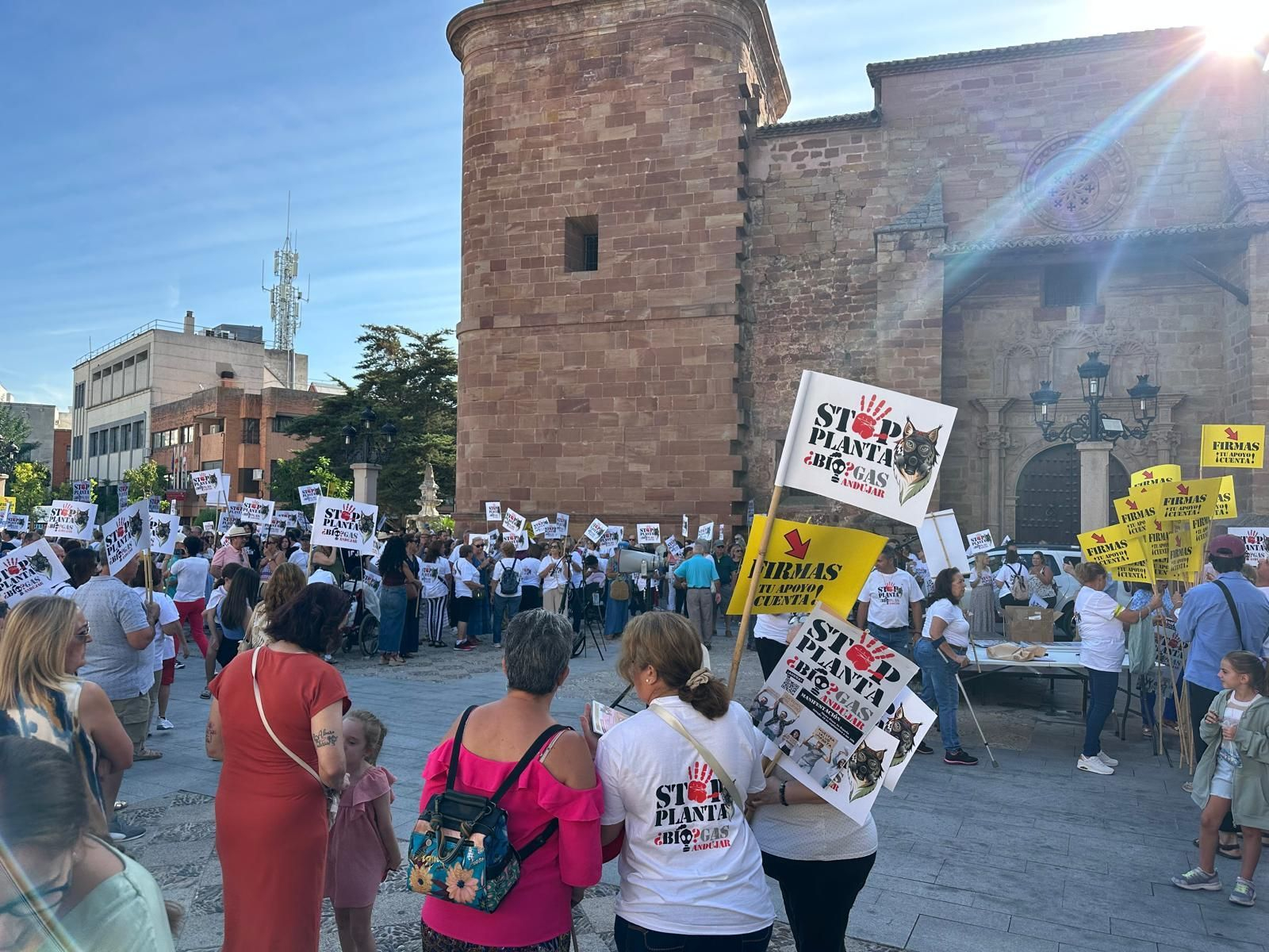 Protesta contra la planta de biometano en Andújar.