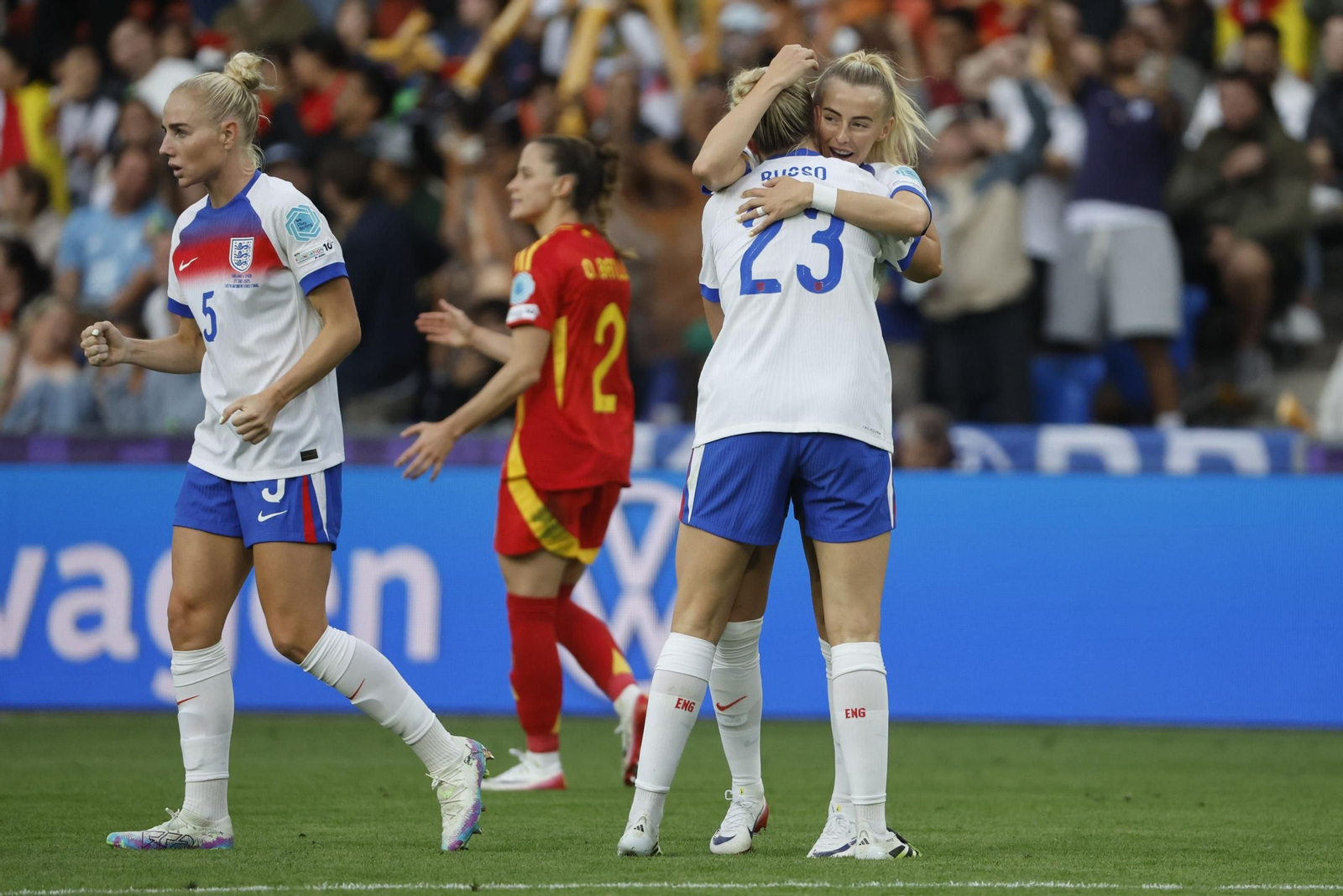 Las mejores imágenes de la final España - Inglaterra de la Eurocopa femenina
