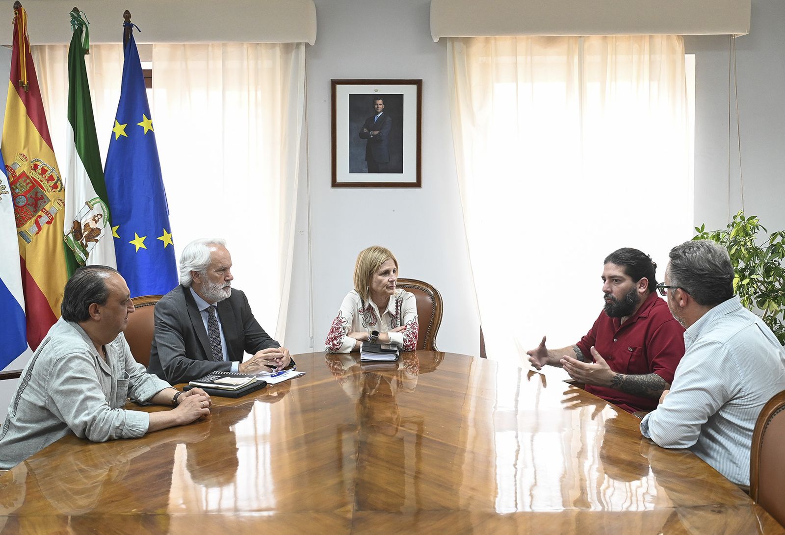 Un momento de la reunión.