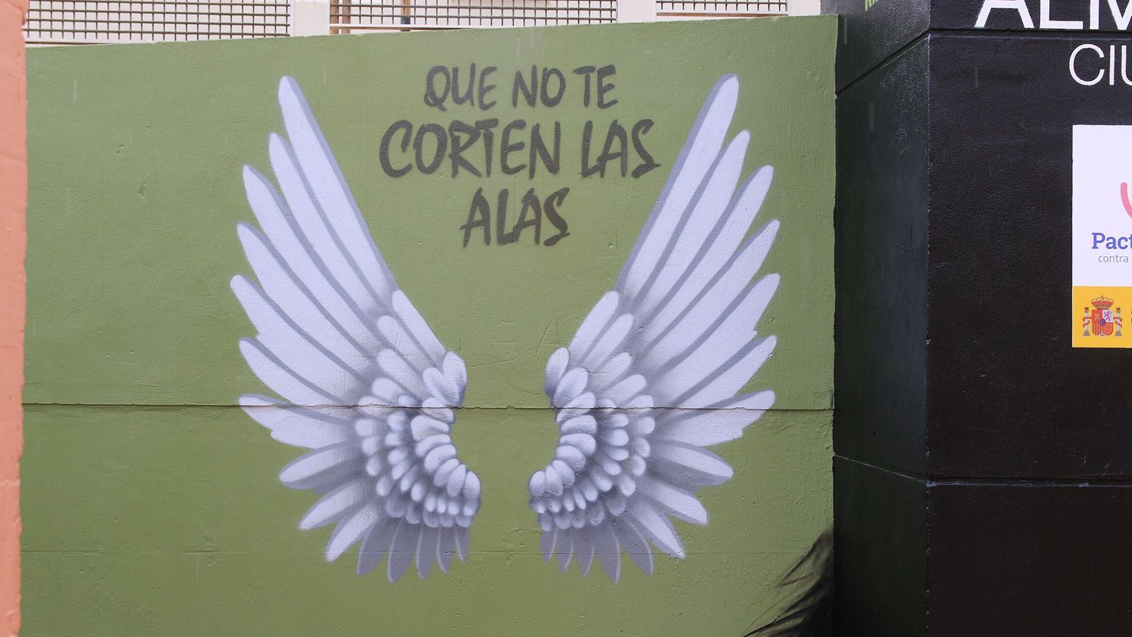 Las alas pintadas para hacerse selfies.