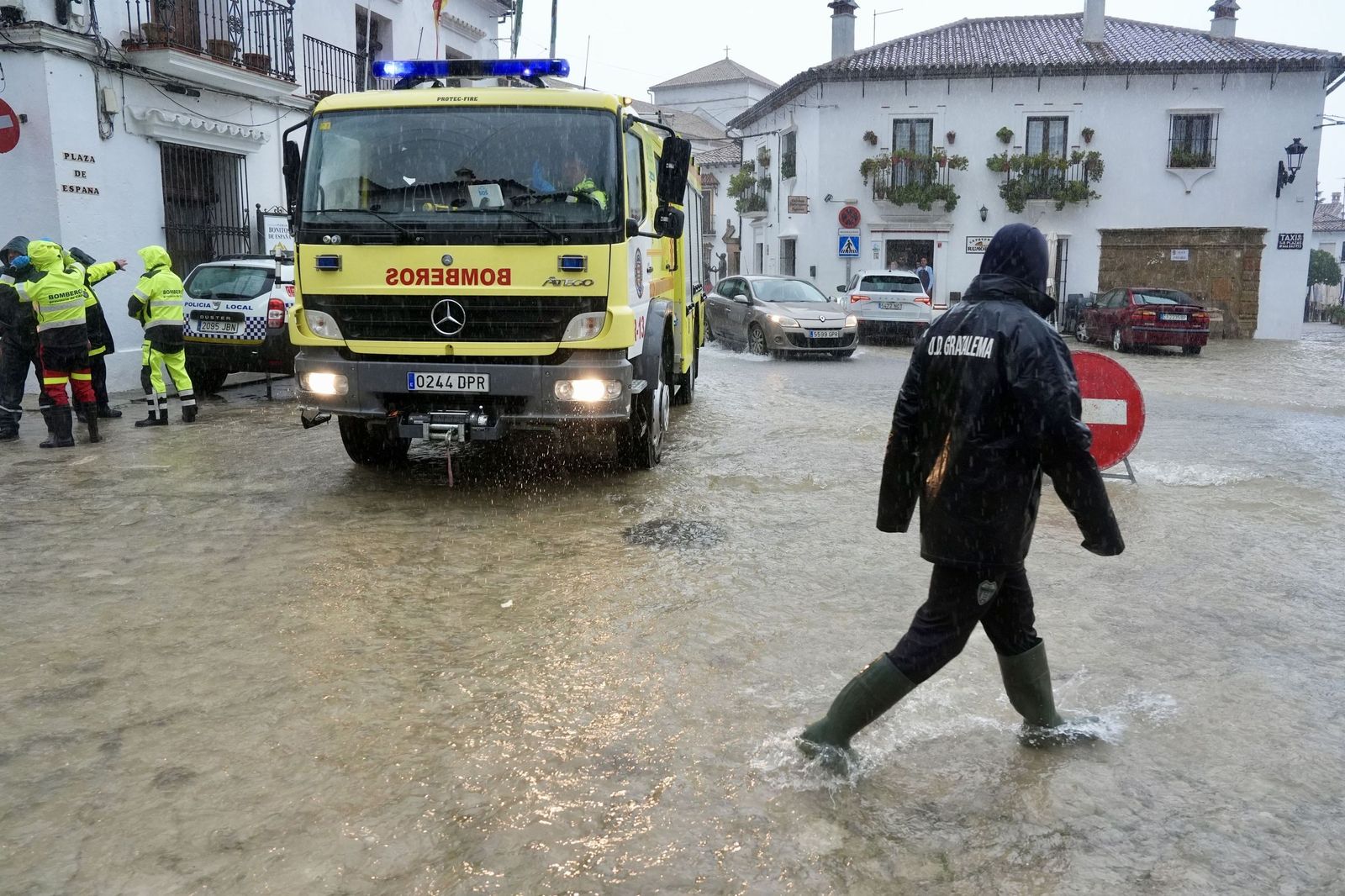 Estado del centro urbano de Grazalema.