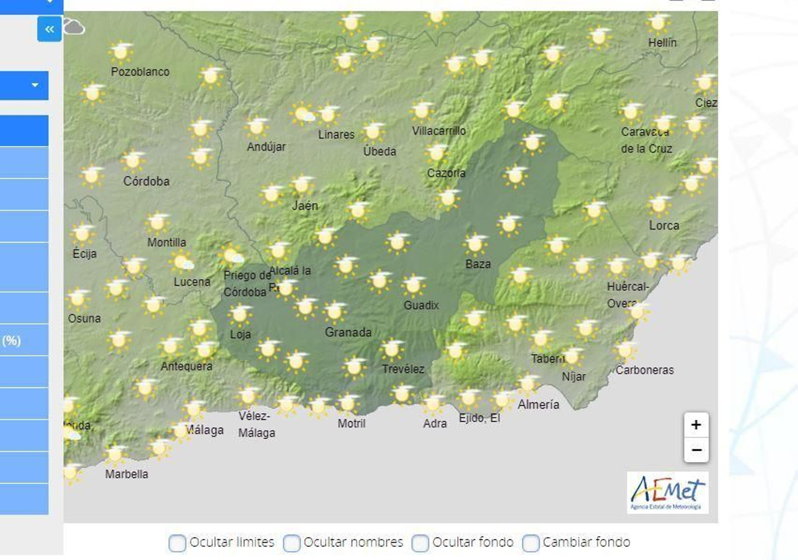 El Tiempo en Granada el 2 de abril de 2024