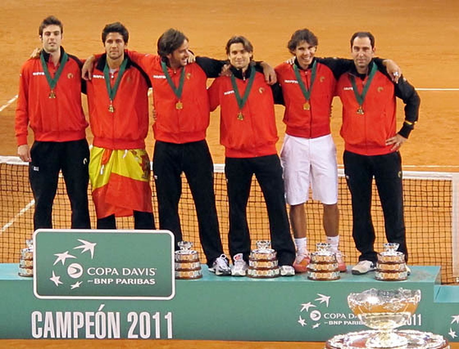 El equipo de España, campeón de la Davis 2011  Foto: Victoria Ramírez