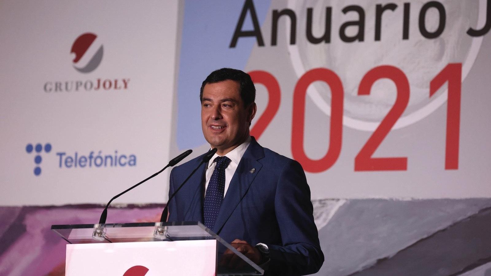 El presidente de la Junta, Juanma Moreno, aún en recuperación por el Covid.