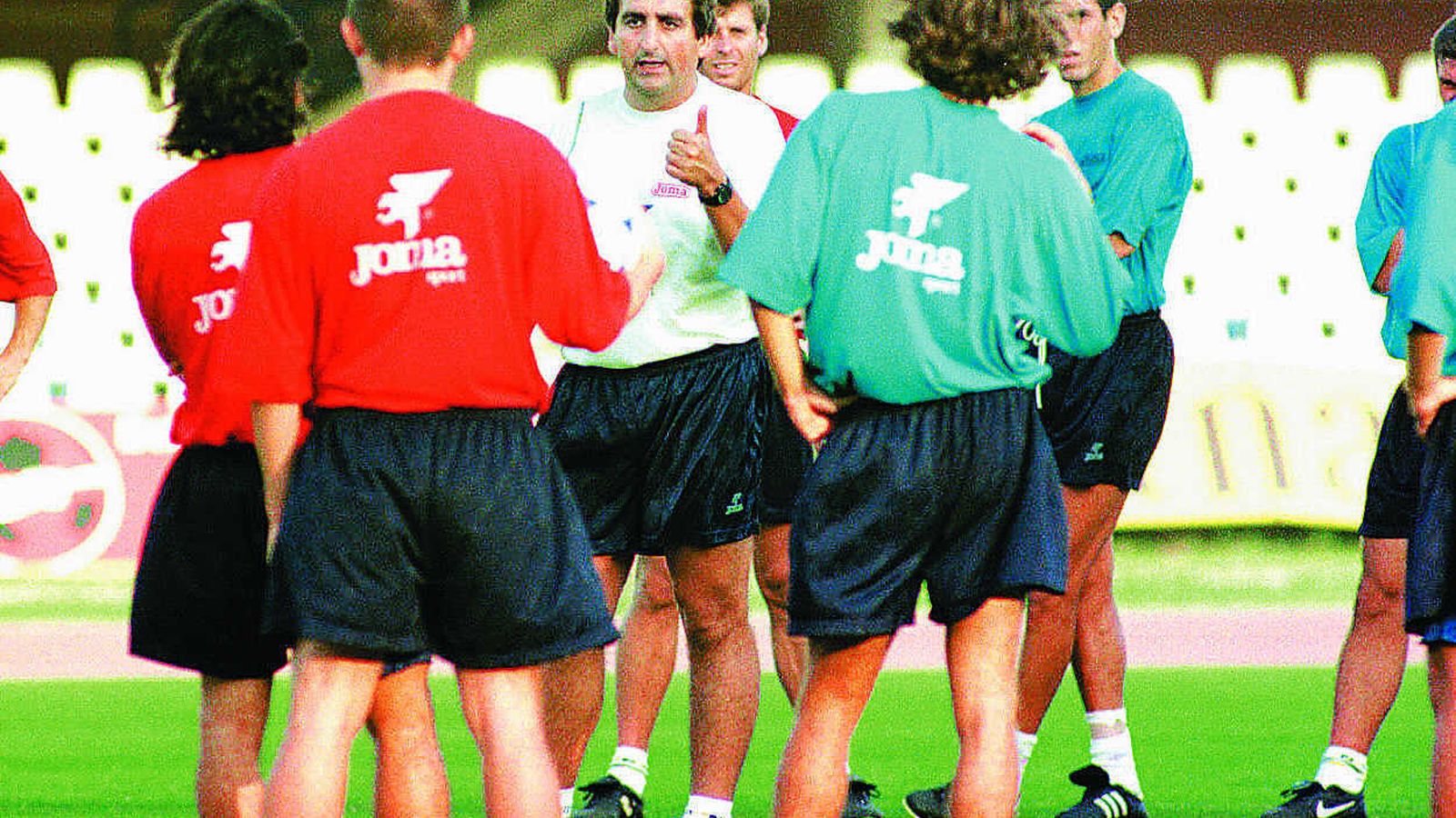 Pedro Buenaventura, en un entrenamiento en su etapa en el Xerez CD.