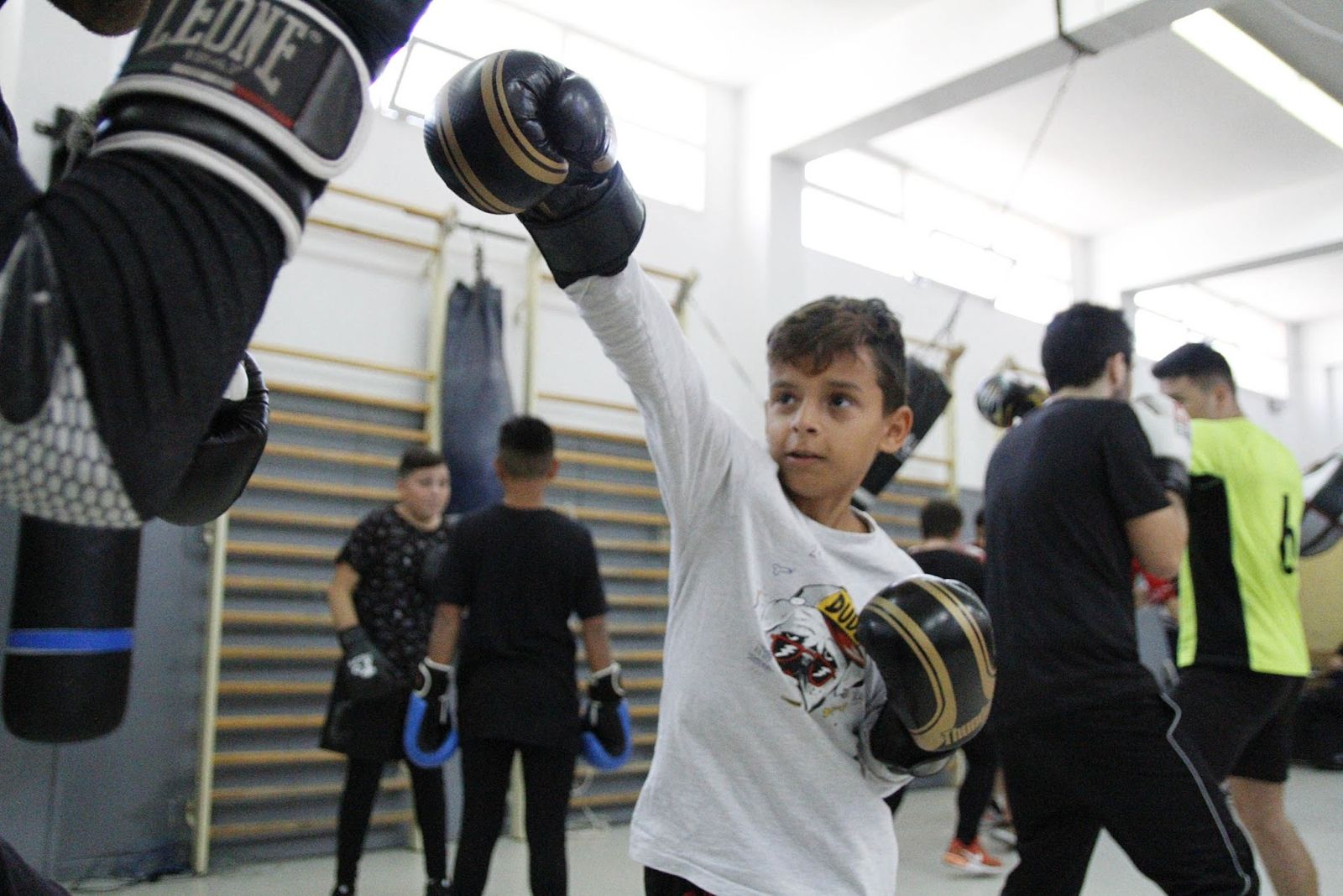 Un pequeño se entrena durante esta semana.