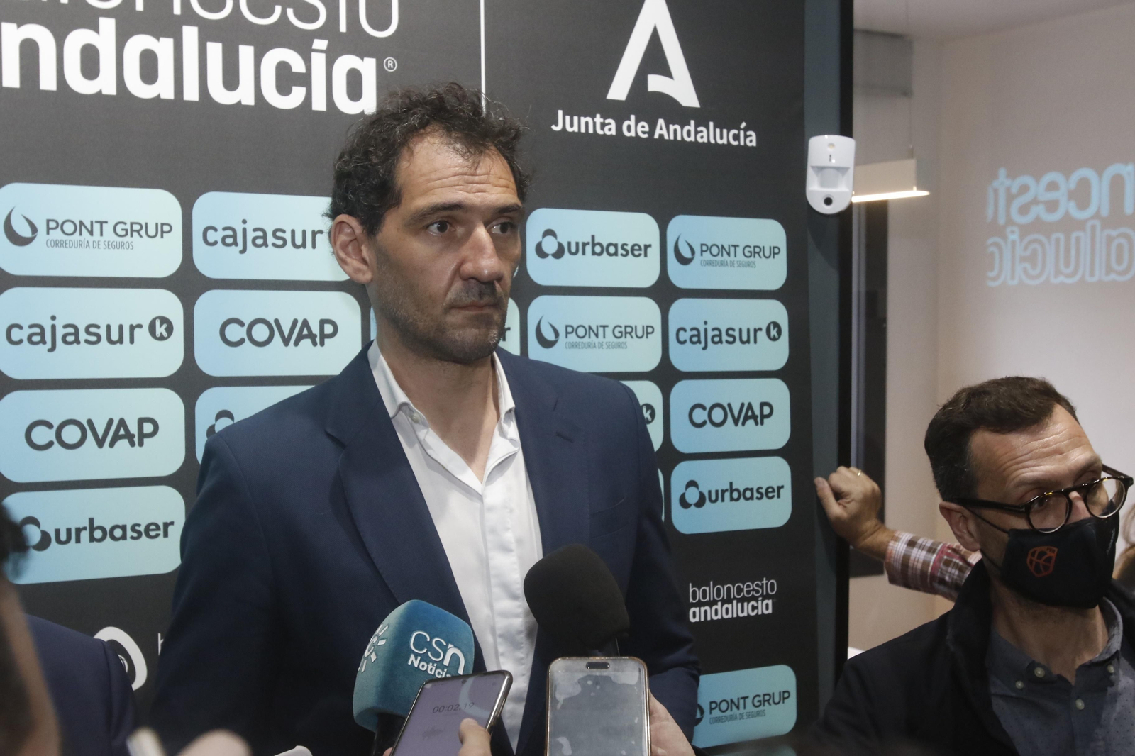Jorge Garbajosa, durante la presentación de la sede de la FEB en Córdoba.