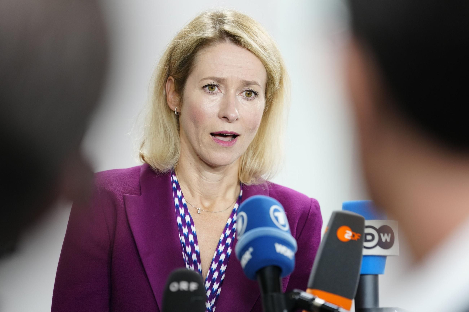 La alta representante de la UE, Kaja Kallas, a su llegada a la reunión de Copenhague.