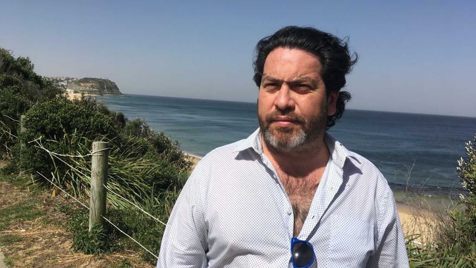 El jerezano, junto a la costa de Newcastle, en Australia.