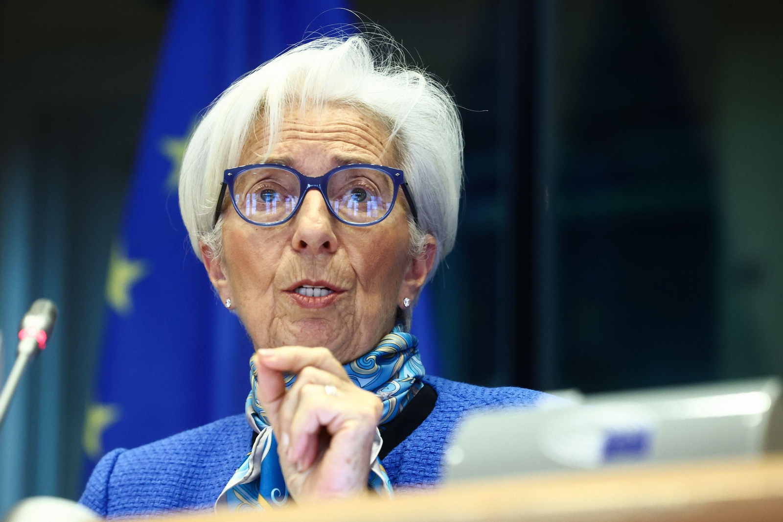 Christine Lagarde, durante su comparecencia en la Comisión de Asuntos Económicos del Parlamento Europeo