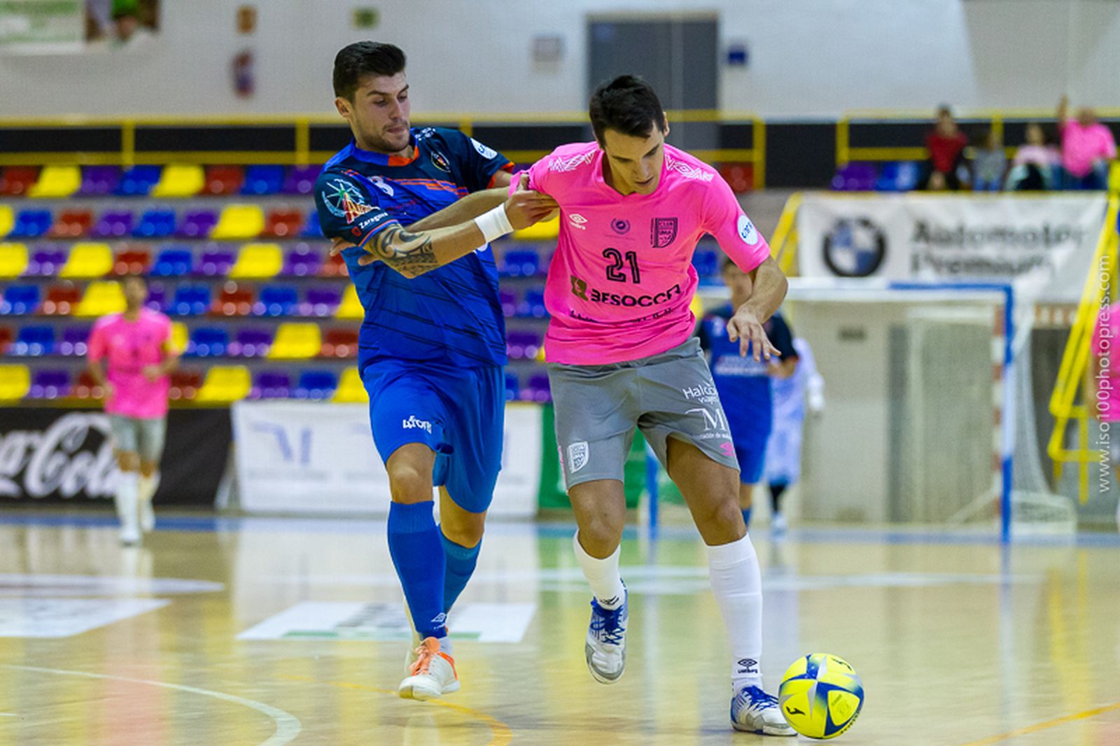 Ángel Gascón y Óscar, en el partido.